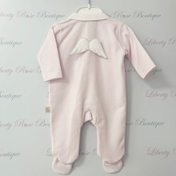 Baby Gi Cotton Angel Wing Sleepsuit Pink