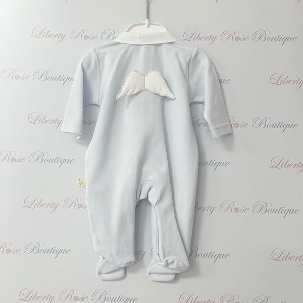 Baby Gi Cotton Angel Wing Sleepsuit Blue