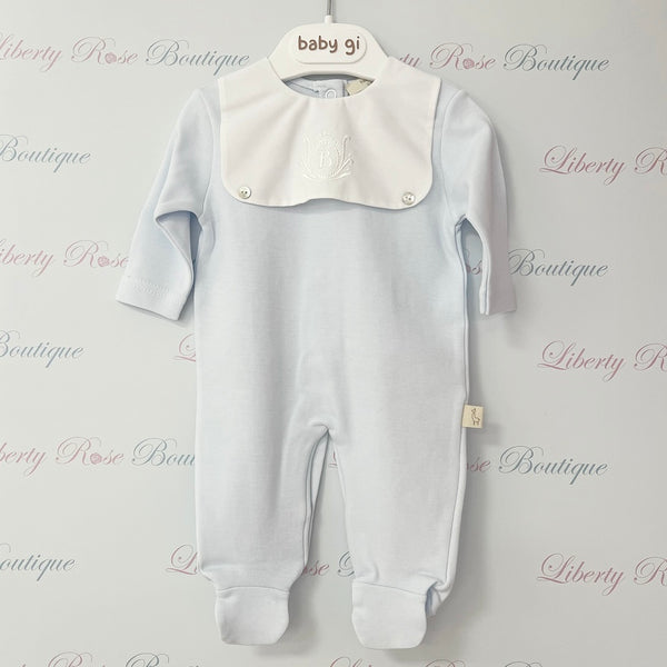 Baby Gi Cotton Bib Front Sleepsuit Blue