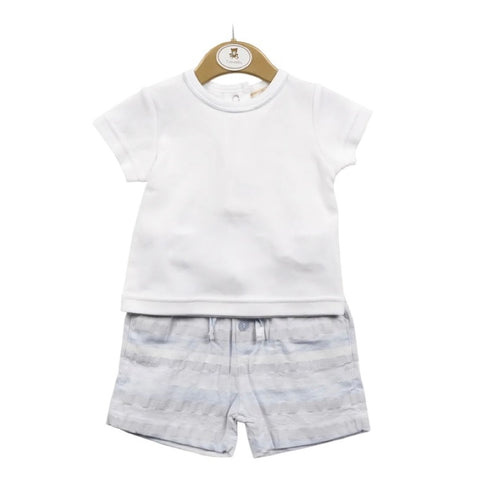 Mintini Stripe Shorts Set