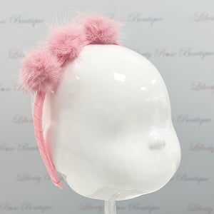 Bowtique London Pom HeadBand Pink