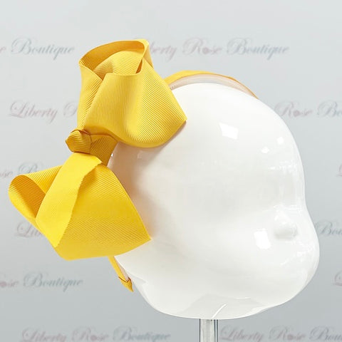 Bowtique London Bow HeadBand Yellow