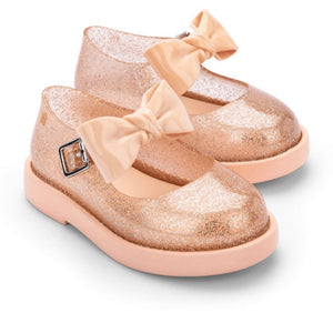 Mini Melissa Lola Bow Blush pink Glitter