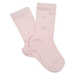 Meia Pata Pearl Knee High Socks Pink
