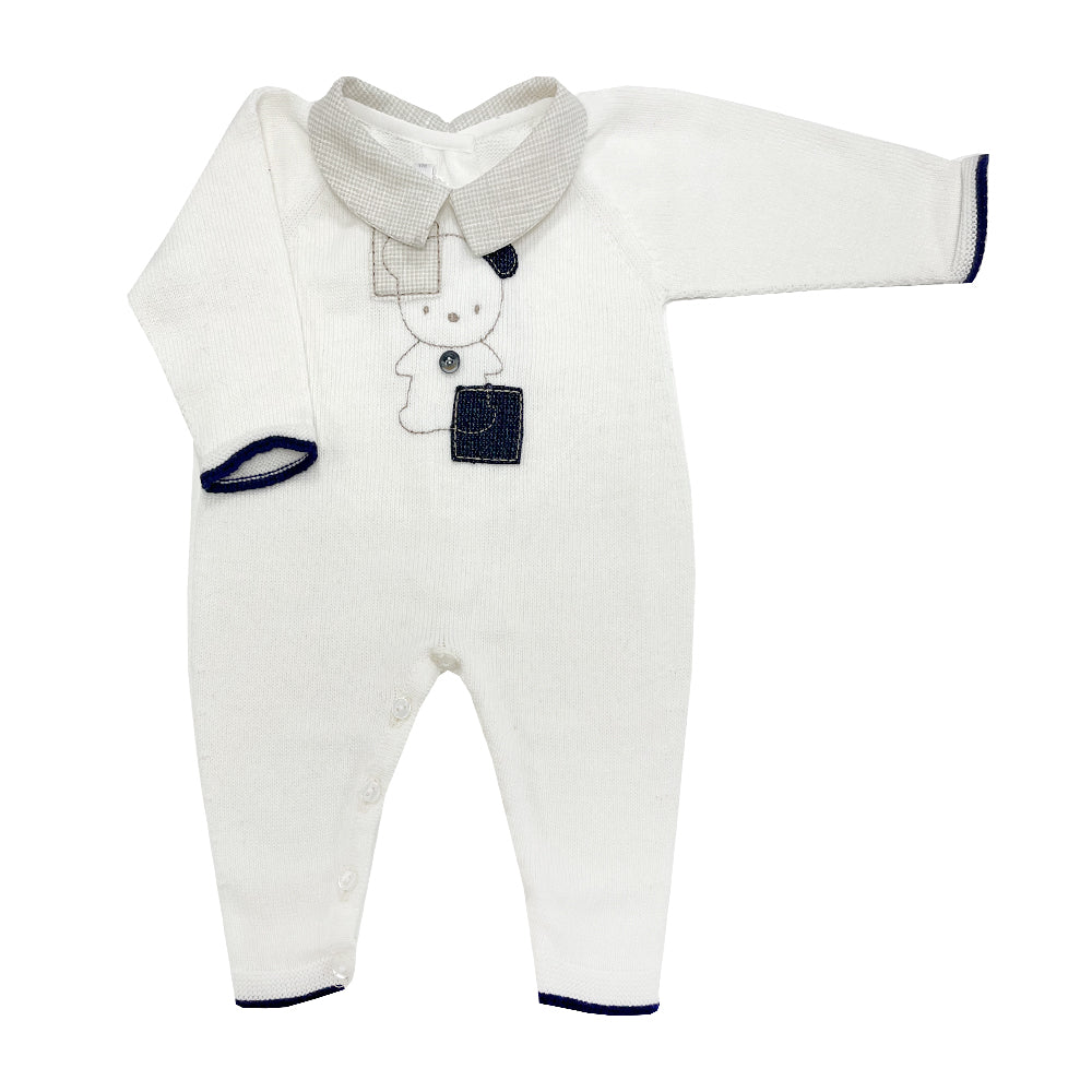 Barcellino Knitted Sleepsuit Navy