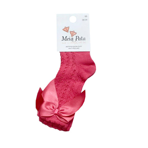 Meia Pata Long Bow Socks Coral