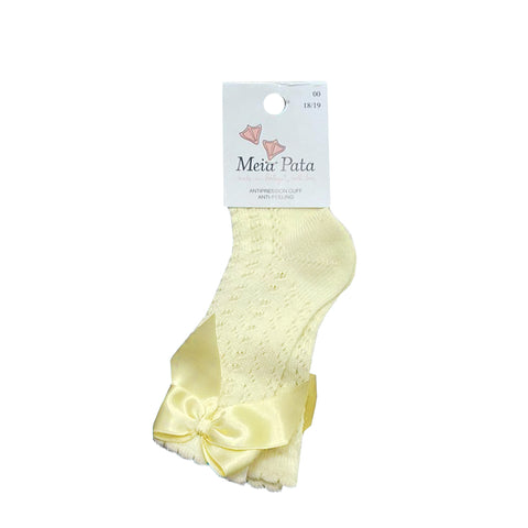 Meia Pata Long Bow Socks Lemon