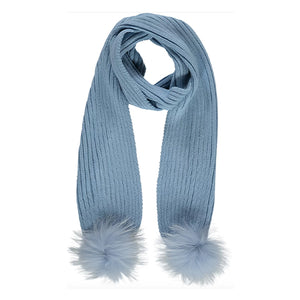 Bowtique London Matching Pom Scarf Blue