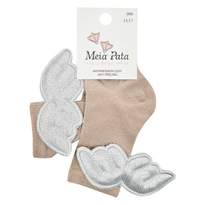 Meia Pata Long Angel Wings Socks Camel