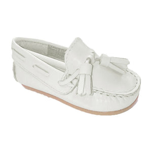 Pretty Originals Leather Tassel Loafer White