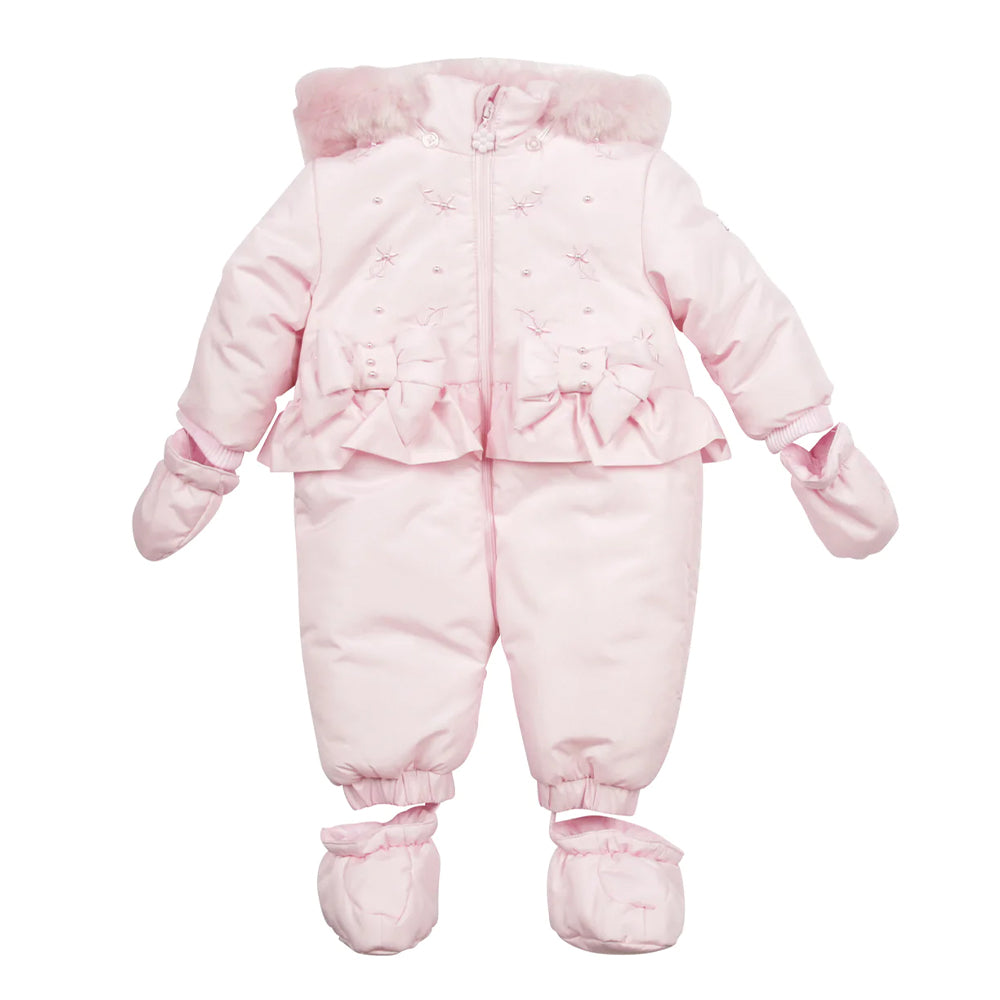 Mintini Flower Detail Snowsuit Pink