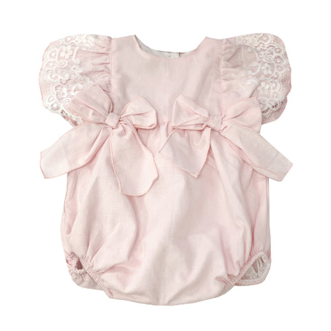 Phi Bow Romper Pink
