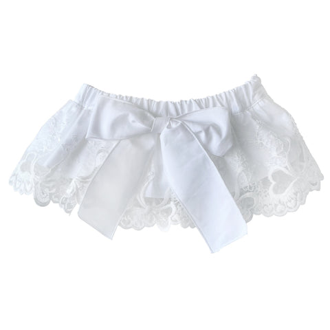 Phi Lace Bow Knickers White(23294)