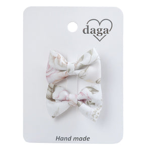 Daga Bow Floral Clips Pink