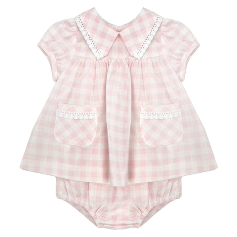 Babidu Check 2 Piece Set Pink