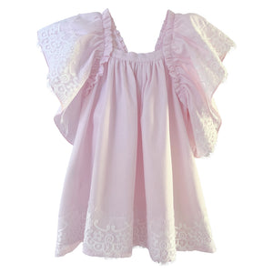 Phi Lace Bow Dress Pink