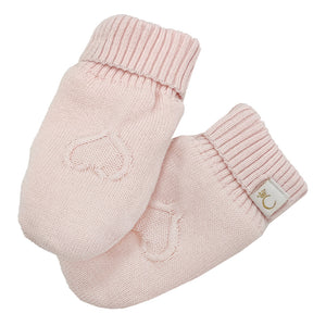 Caramelo Knitted Mittens Pink