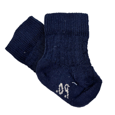 Pretty Originals Ribbed Ankle Socks Navy