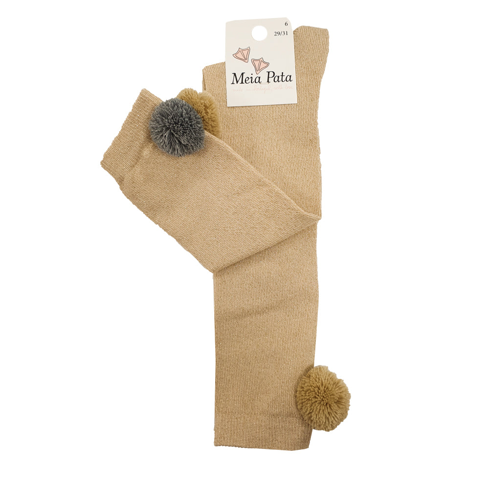 Meia Pata Pom Pom Socks Gold