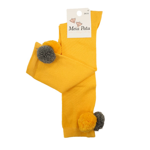 Meia Pata Pom Pom Socks Yellow