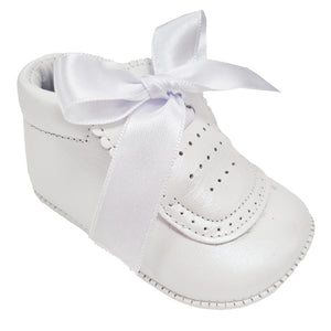 Pretty Originals Pearlised Bow Pre-Walker Boot White