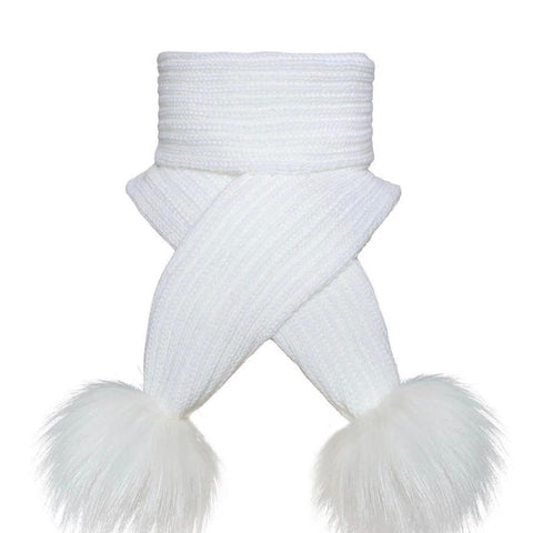 Pom Pom Envy Scarf Ivory