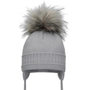 Pom Pom Envy Single Pom Hat Grey