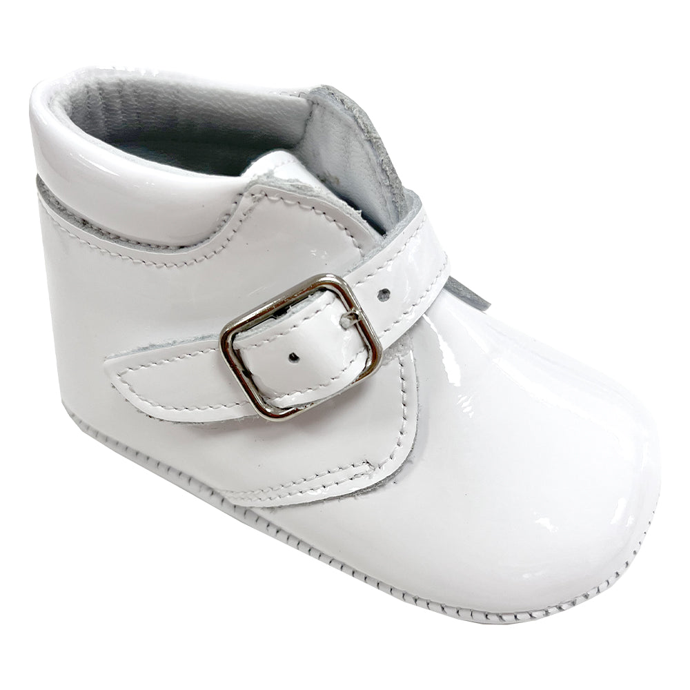 Pretty Originals Patent Leather Boot Soft Sole White
