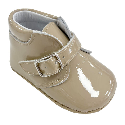 Pretty Originals Patent Leather Boot Soft Sole Camel