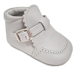 Pretty Original Leather Scollop Edge Boot Soft Sole Grey