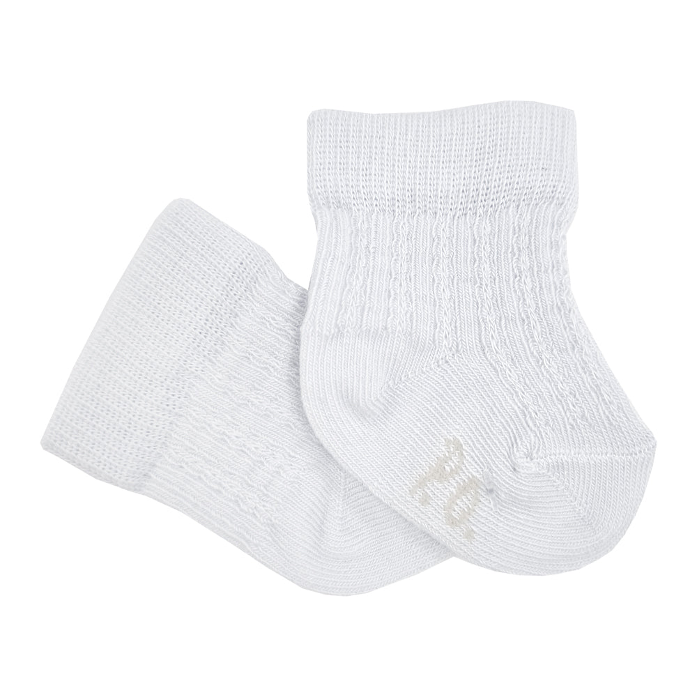 Pretty Originals Ribbed Ankle Socks White