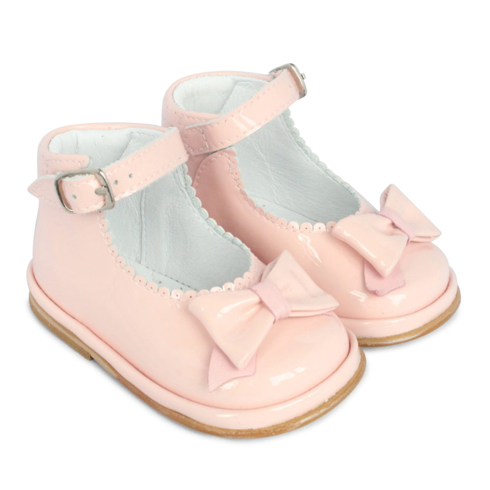Borboleta Ruby Patent Pink Bow Shoes