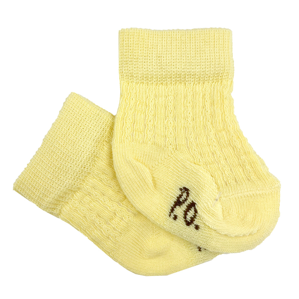 Pretty Originals Ribbed Ankle Socks Yellow