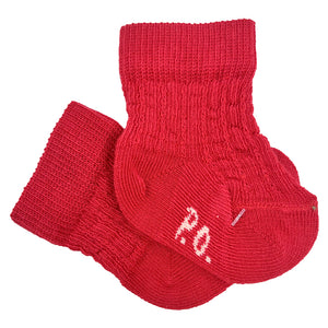 Pretty Originals Ribbed Ankle Socks Red