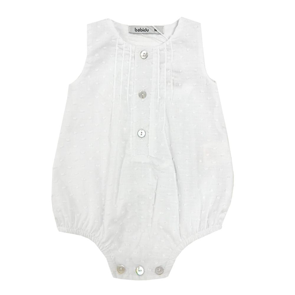 Babidu Spot Romper White