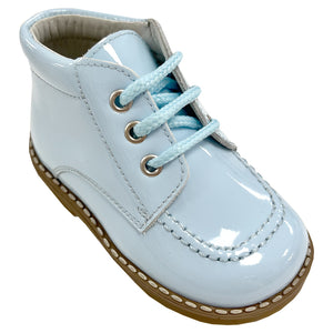 Andanines Stitch Patent Leather Boot Blue
