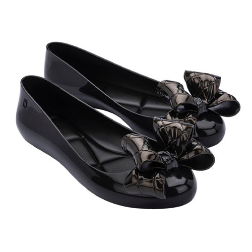 Melissa black bow store shoes