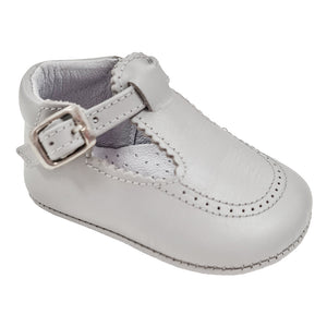 Pretty Originals Leather T-bar Soft Sole Grey