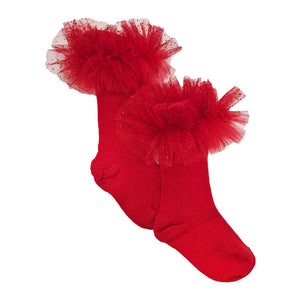 Daga Tu Tu Sparkle Socks Red