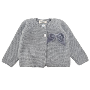 Meia Pata Bow Cardigan Grey