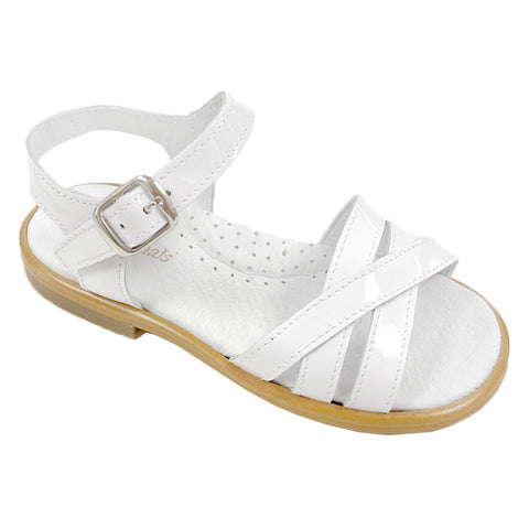 Pretty Originals Patent Leather Sandal White